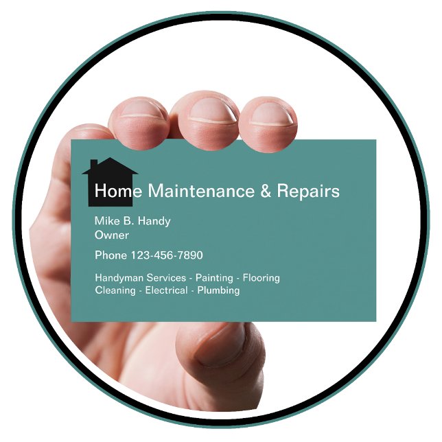 Carte De Visite Handyman Services de réparation à domicile (Créateur téléchargé)