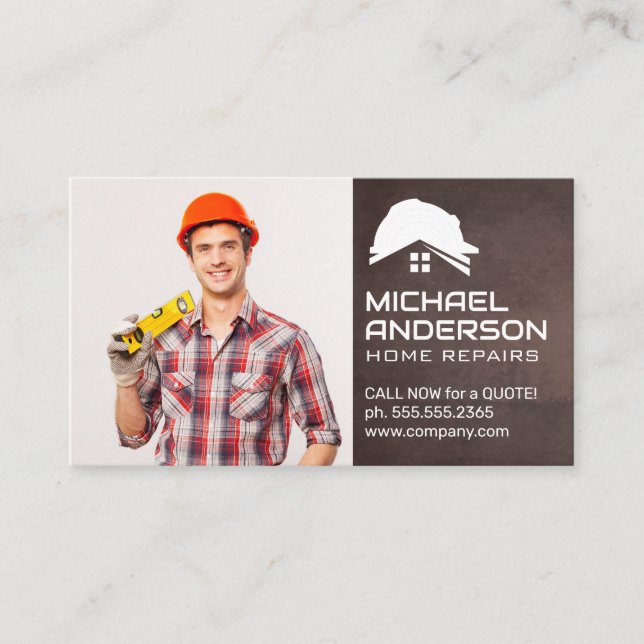 Carte De Visite Handyman souriant (Devant)