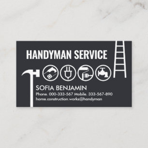 Carte De Visite Handyman Tools Border Home Réparateur