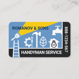 Carte De Visite Handyman Tools Cadre paysage