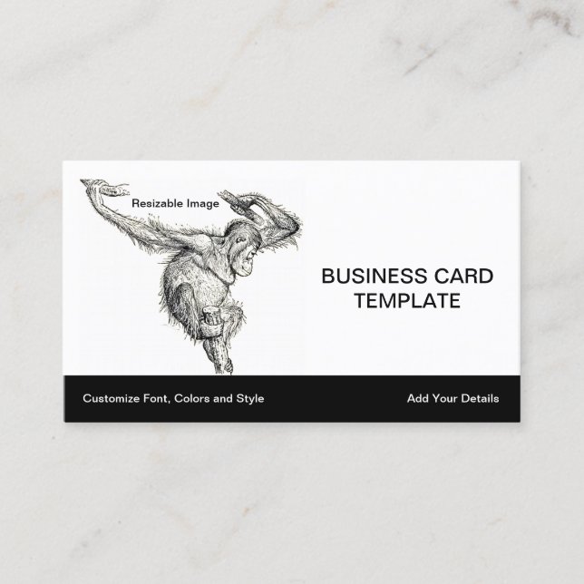 Carte De Visite Hanging Out - Young Orangutan Ape (Devant)