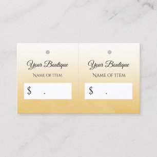 Carte De Visite Hangtag professionnel simple Jaune do-it-yourself