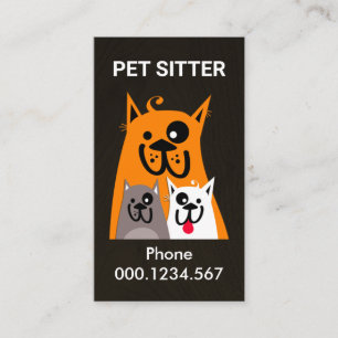 Carte De Visite Happy Chien Famille Animal Sitter