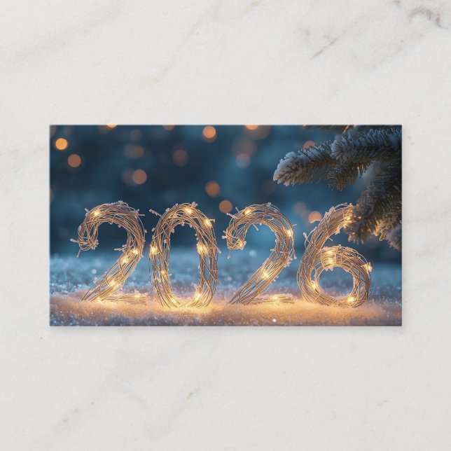 Carte De Visite happy new year 2026 business card (Devant)