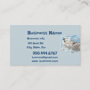 Carte De Visite Happy Otter Animal Business Logo