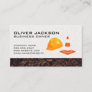 Carte De Visite Hardhat et Cone de construction