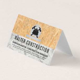 Carte De Visite Hardhat Hammer   Marbre   Bois pressé