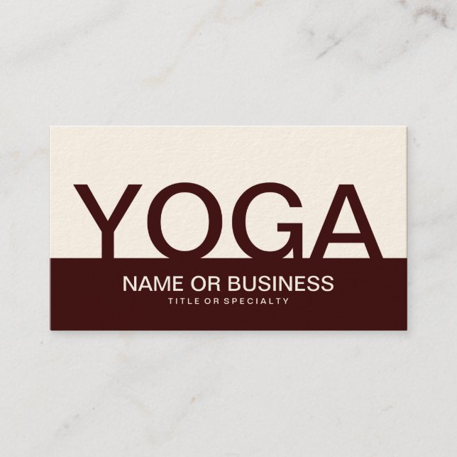 Carte De Visite hardi YOGA (Devant)