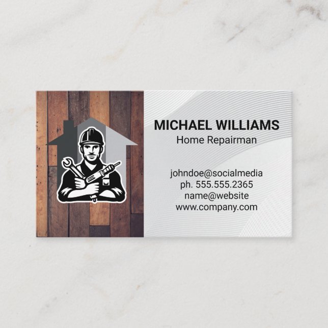 Carte De Visite Hardware Tools | Handyman | Home Renovations  (Devant)