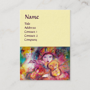 Carte De Visite HARLEQUIN ET COLUMBINE Musique, Décor, Artiste de 