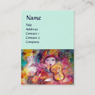 Carte De Visite HARLEQUIN ET COLUMBINE Musique, Décor, Artiste de 