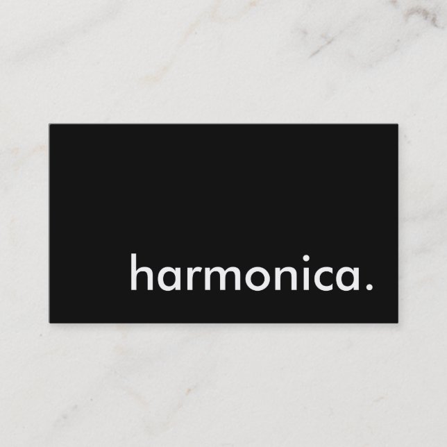 Carte De Visite harmonica. (Devant)