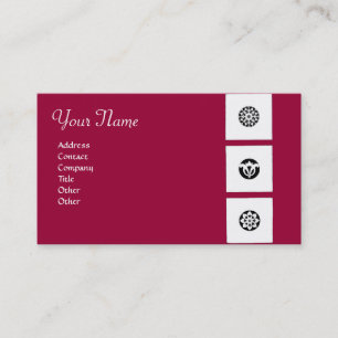 Carte De Visite HARMONIE FLORENTINE RENAISSANCE, fuchsia rouge