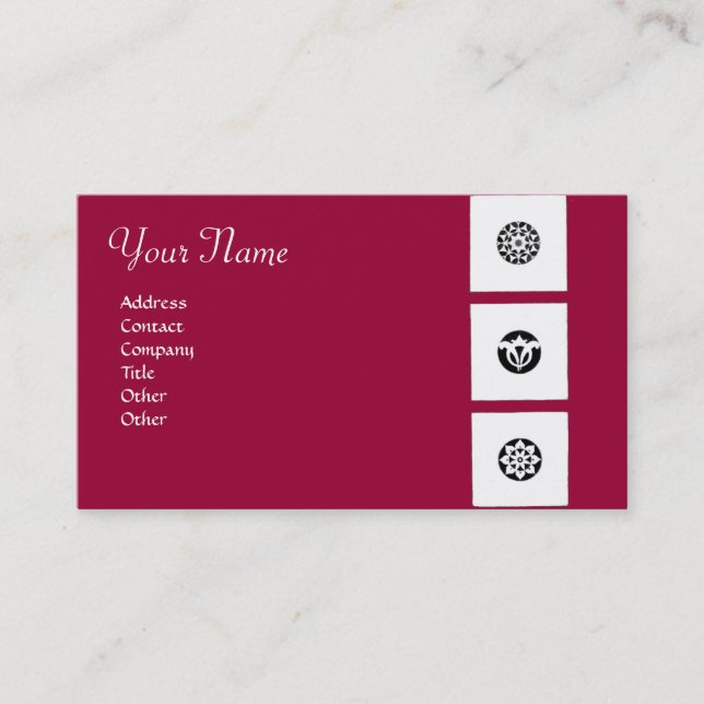 Carte De Visite HARMONIE FLORENTINE RENAISSANCE, fuchsia rouge (Devant)