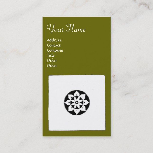 Carte De Visite HARMONIE FLORENTINE RENAISSANCE, vert (Devant)