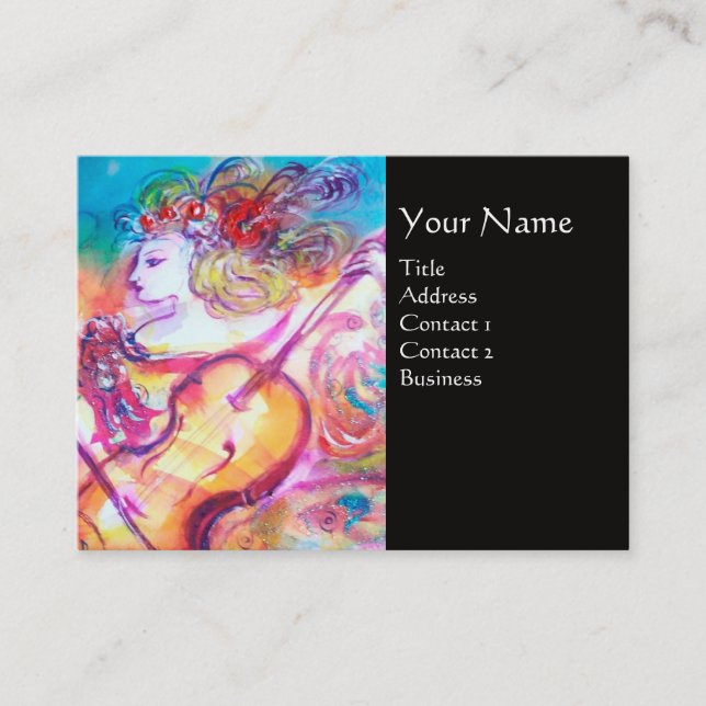 Carte De Visite HARMONIE TRIO CONCERT DE PRINTEMPS MONOGRAM, Rose  (Devant)