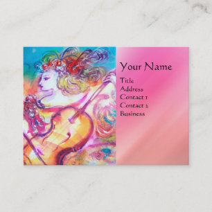 Carte De Visite HARMONIE TRIO CONCERT DE PRINTEMPS MONOGRAM, Rose 