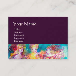 Carte De Visite HARMONIE TRIO PRINTEMPS CONCERT MONOGRAM, violet
