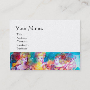 Carte De Visite HARMONIE TRIO PRINTEMPS CONCERT, papier d'or noir 