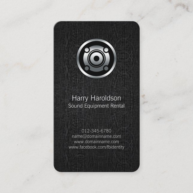 Carte De Visite Haut-parleur de location d'équipement sonore Grung (Devant)