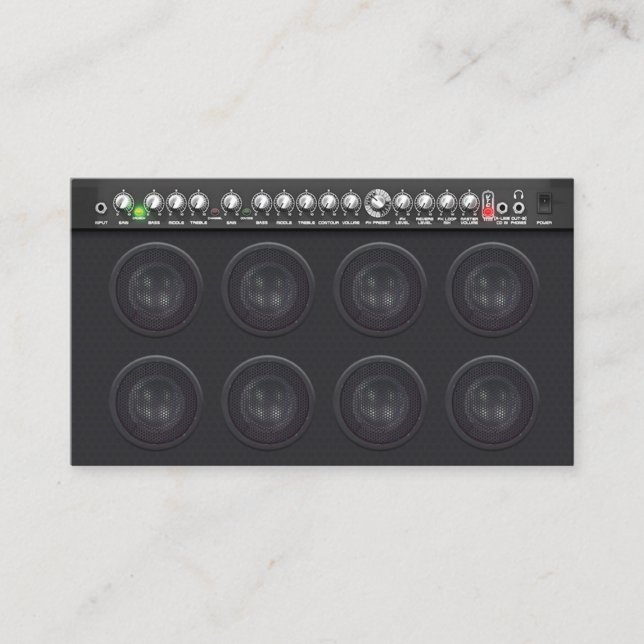 Carte De Visite Haut-parleurs pour amplificateur Sound Engineer (Devant)
