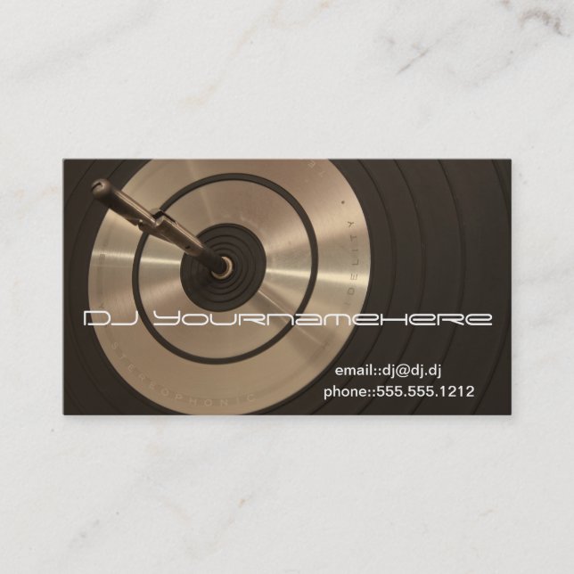 CARTE DE VISITE HAUTE FIDÉLITÉ DU DJ (Devant)
