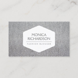 CARTE DE VISITE HAUTE MODE, STYLISTE, BLOGUEUR, SNAKESKIN PRINT
