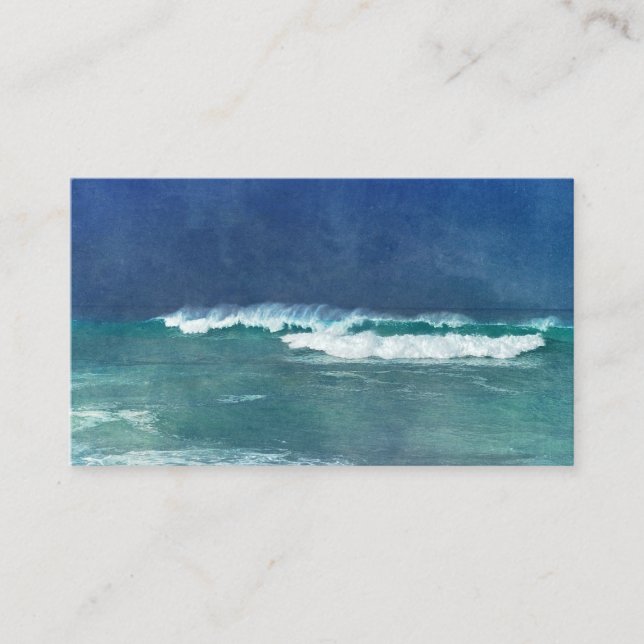 Carte De Visite Hawaii Ocean Hawaii Waves Aqua Turquoise Blue Surf (Devant)