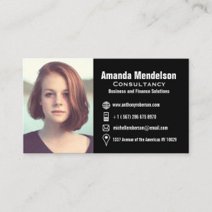 Carte De Visite Headshot et symboles