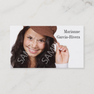 Carte De Visite Headshot floral subtil d'acteur