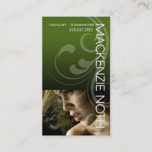 Carte De Visite Headshot pour le chanteur de compositeur de