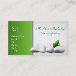 Carte De Visite Health & Spa Club Business Card