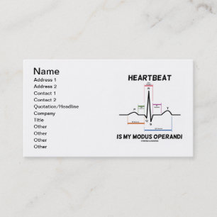 Carte De Visite Heartbeat Is My Modus Operandi (ECG / EKG)