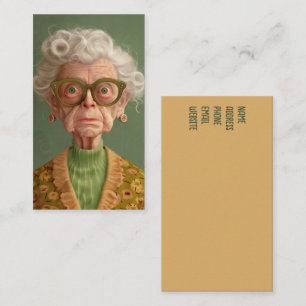 Carte De Visite Hein ? Portrait Grandma
