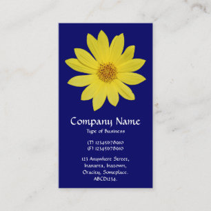Carte De Visite Helianthus 'Lemon Queen' Tournesol - Bleu foncé