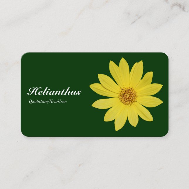 Carte De Visite Helianthus - Vert foncé (Devant)