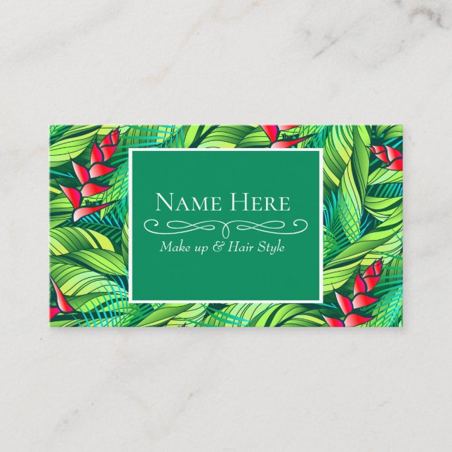 Carte De Visite Heliconia tropical floral (Devant)