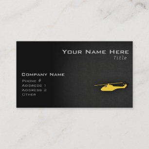 Carte De Visite Hélicoptère jaune orange