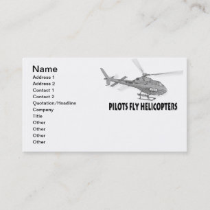 Carte De Visite Hélicoptères Pilot