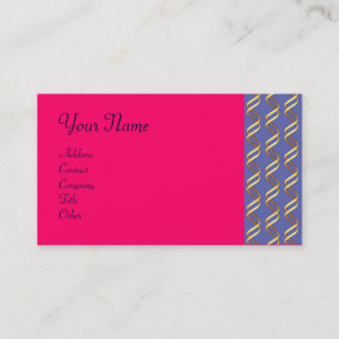 Carte De Visite HÉLIX BIOTECH Tourne d'or en bleu, rose Fuchsia