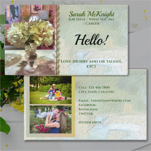 Carte De Visite Hello First Spring Flowers PCM1 Appel