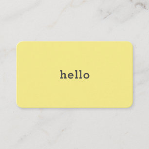 Carte De Visite Hello Jaune