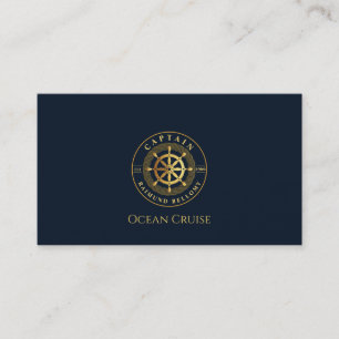Carte De Visite Helm de roue de bateau d'or