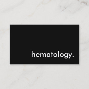 Carte De Visite hématologie.