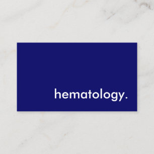 Carte De Visite hématologie.