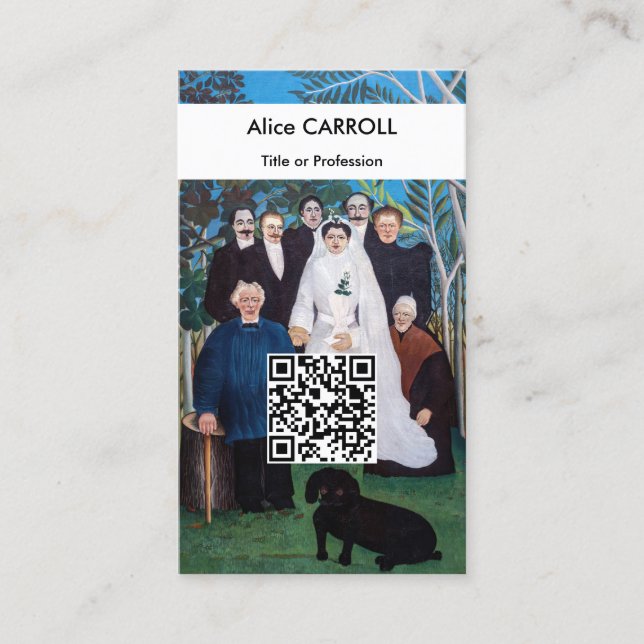 Carte De Visite Henri Rousseau - Le Mariage - Code QR (Devant)