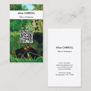 Carte De Visite Henri Rousseau - Les Joyeux Jesters - Code QR