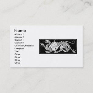 Carte de visite héraldique Dragon