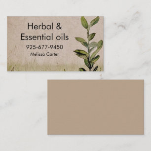 Carte De Visite Herbal & Essentials style antique rustique