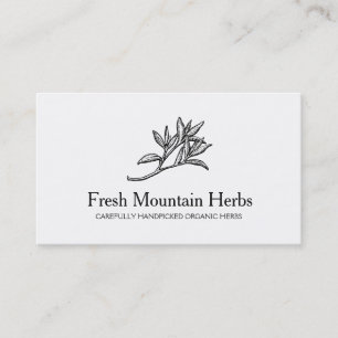 Carte De Visite Herbalist Herb